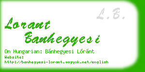 lorant banhegyesi business card